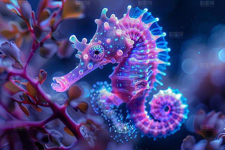 海马海底保护动物素材