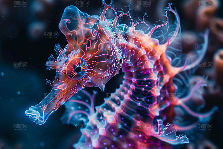 海马大海保护动物素材
