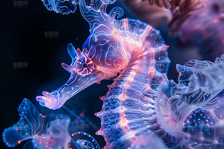 海马珊瑚礁自然素材