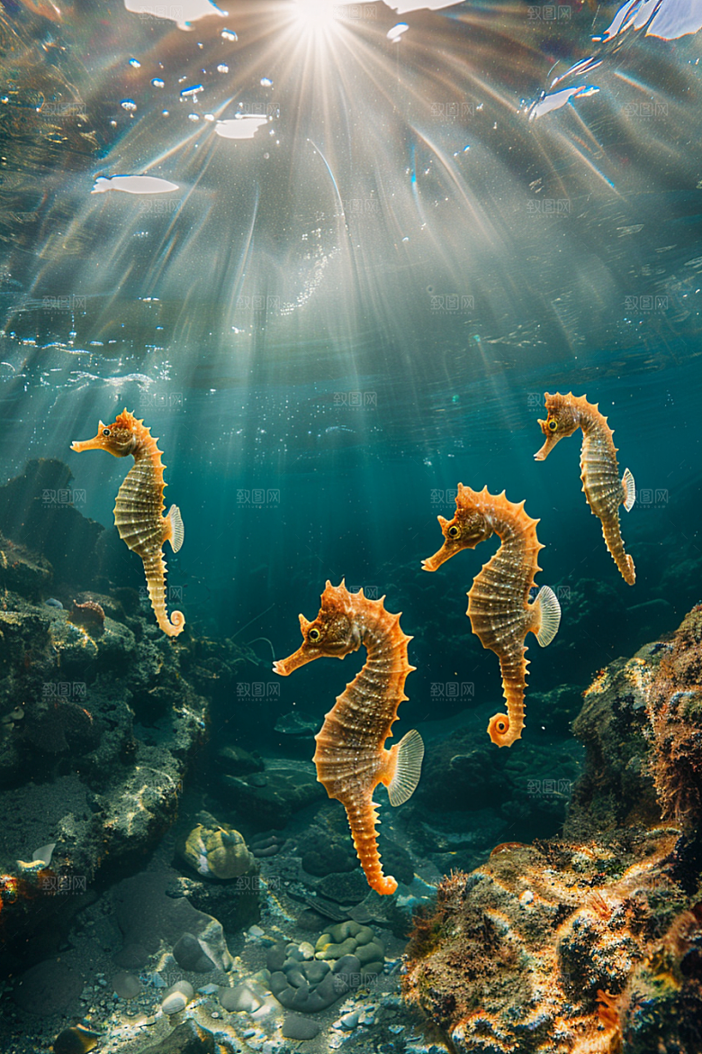 海马海底保护动物素材