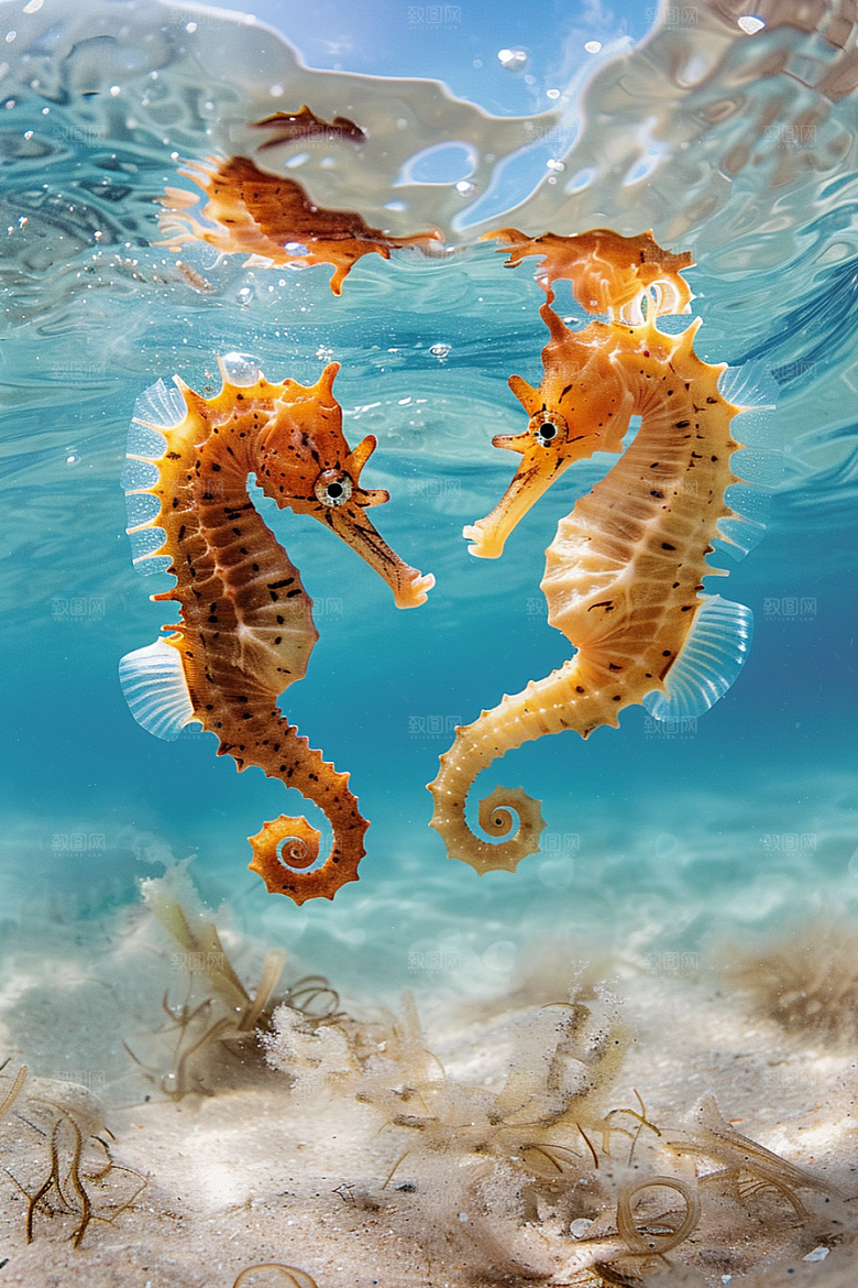 海马高清珊瑚礁素材