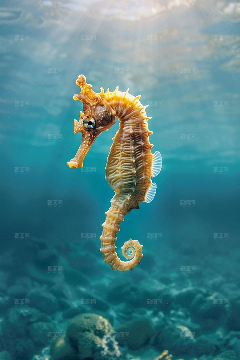 海马珊瑚礁保护动物素材