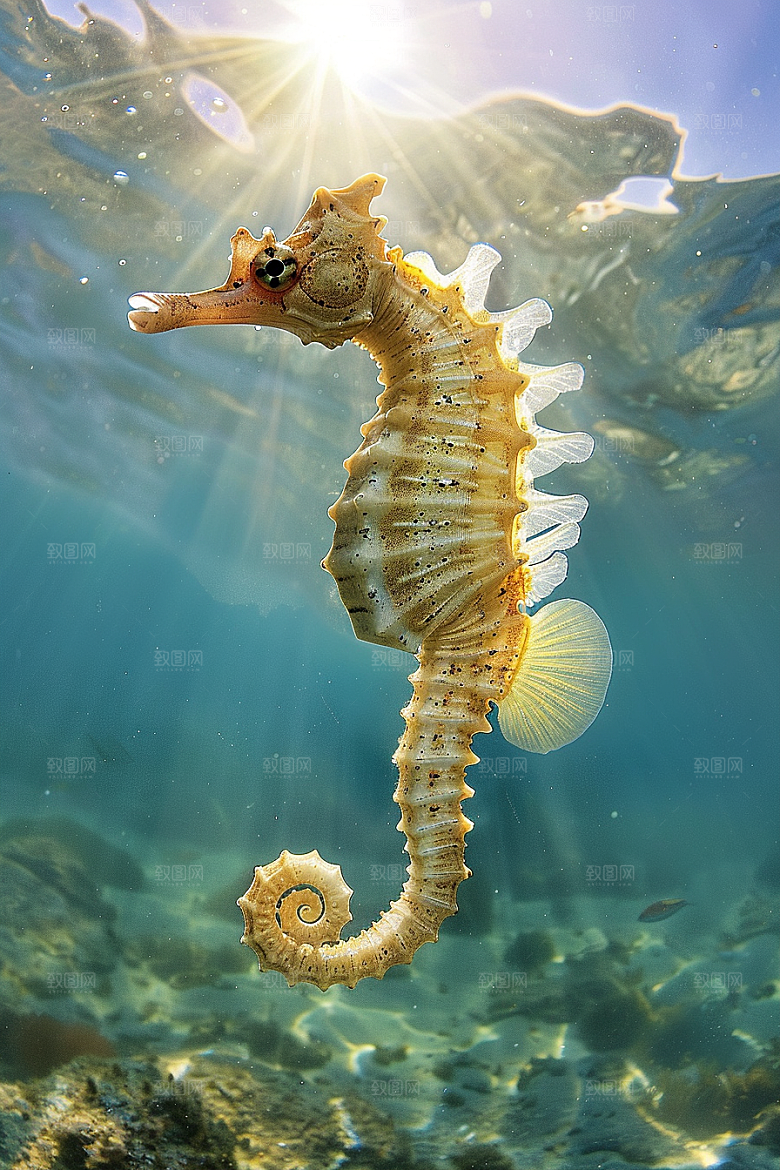 海马珊瑚礁保护动物素材