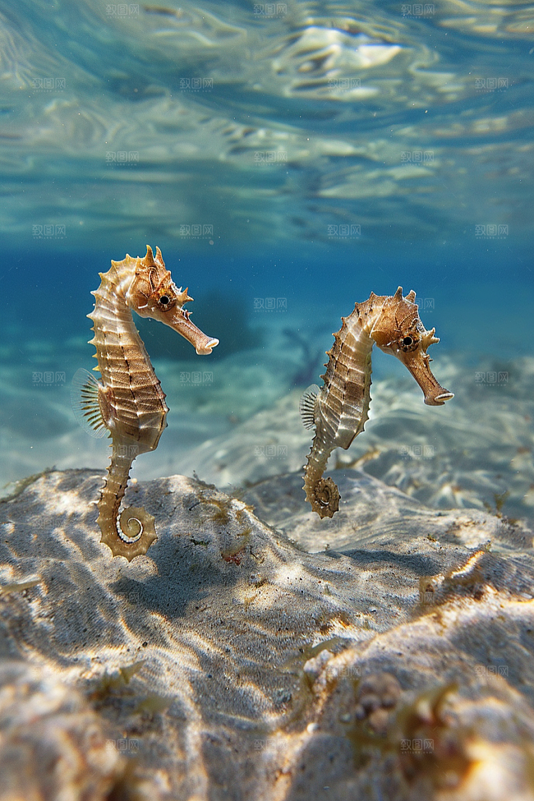 海马大海保护环境素材
