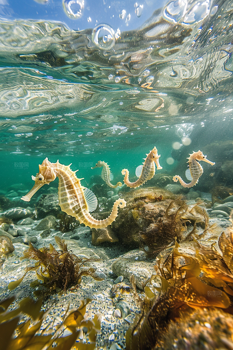 海马海底高清素材