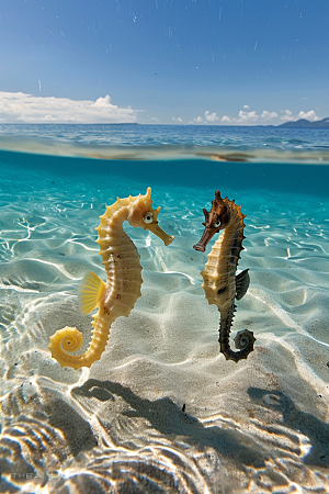 海马海洋生物保护动物素材