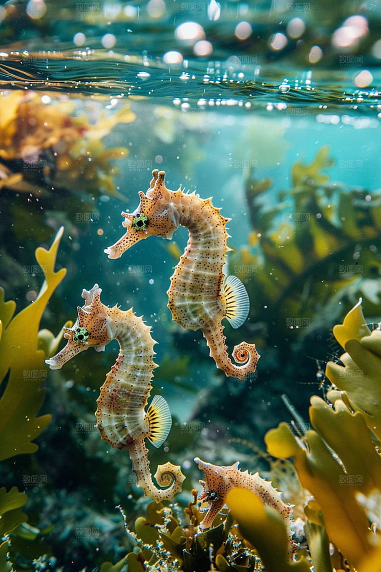 海马高清珊瑚礁素材