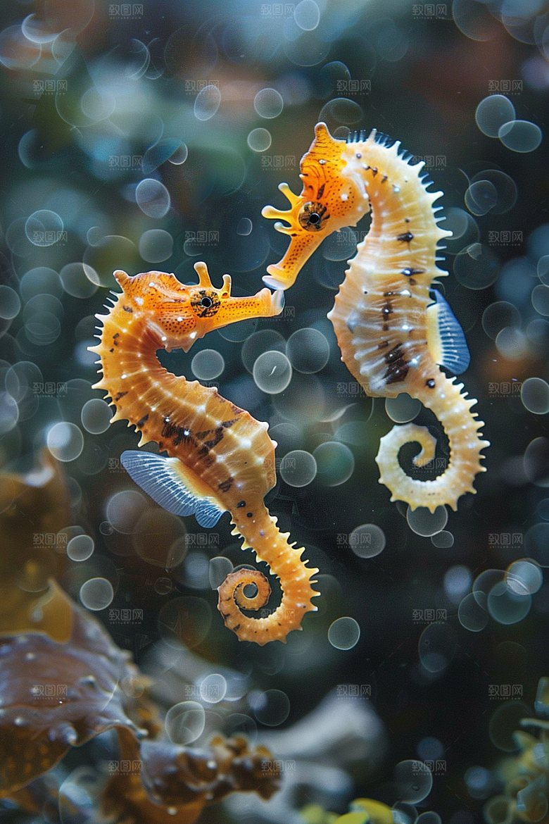海马大海保护环境素材