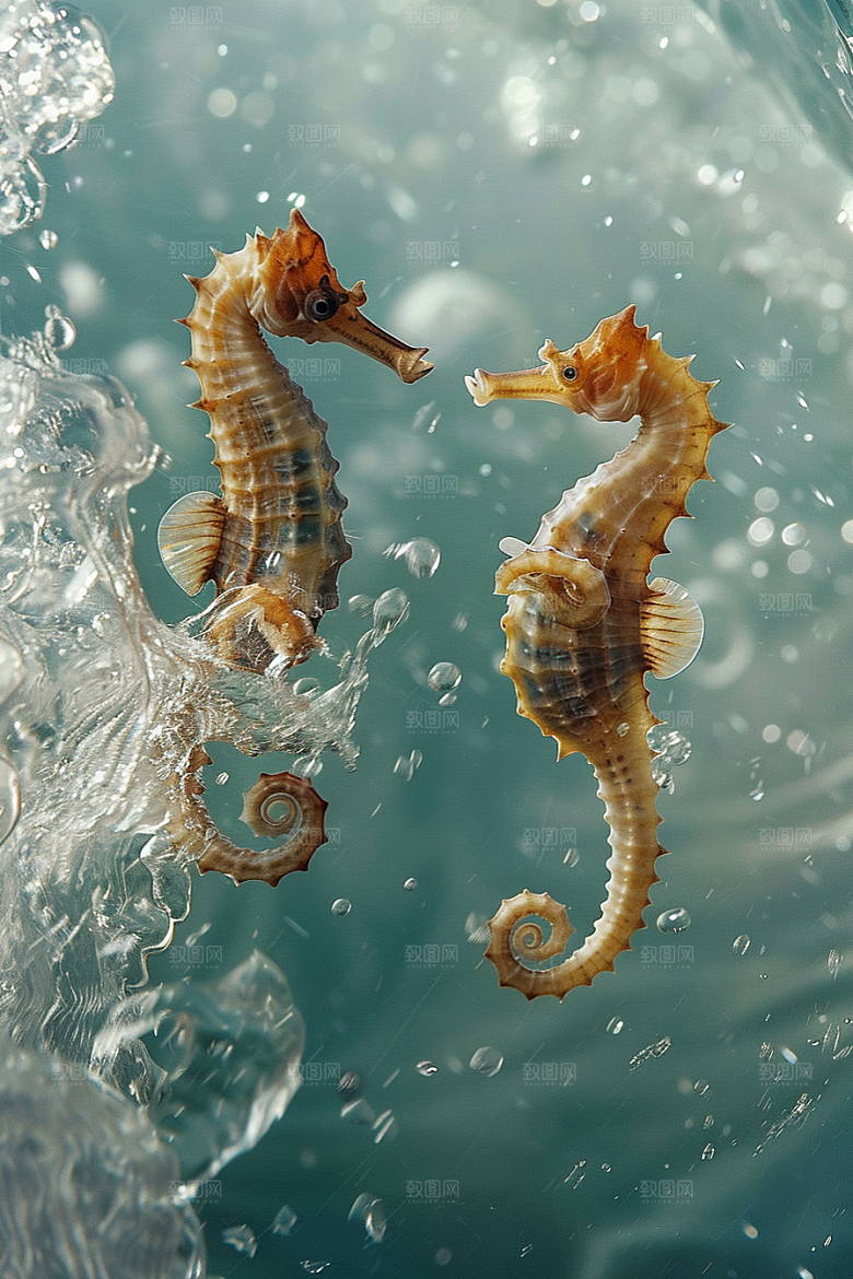 海马海洋生物珊瑚礁素材
