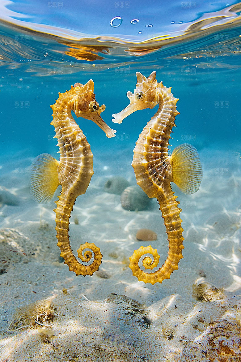 海马生态珊瑚礁素材