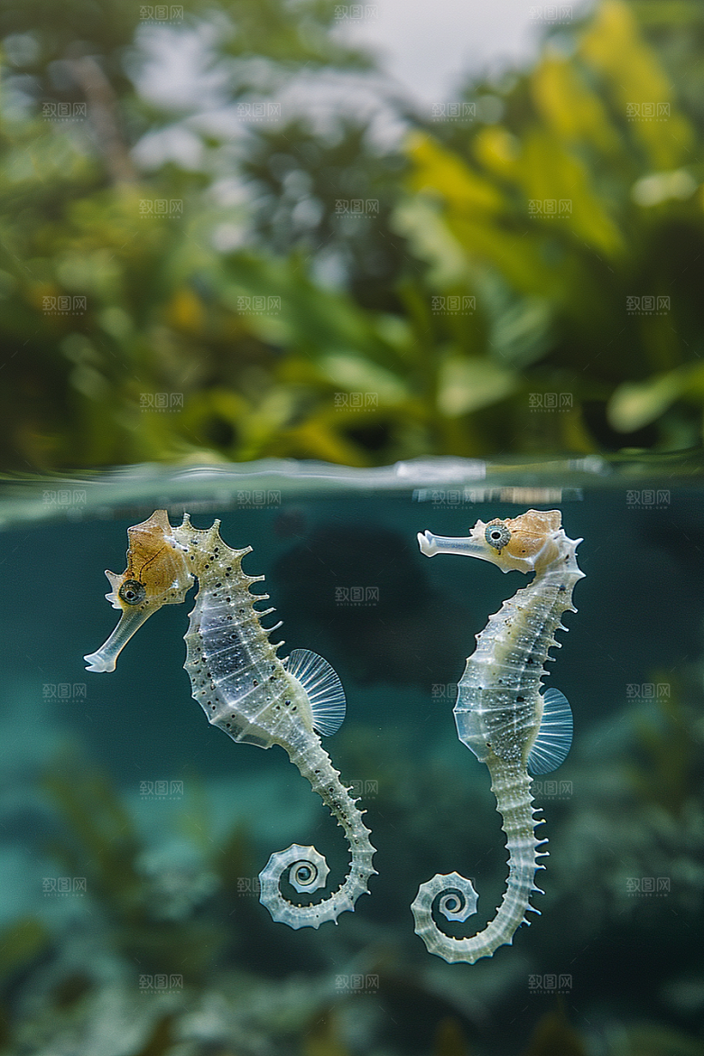 海马生态珊瑚礁素材