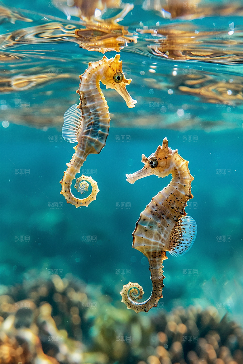 海马保护动物大海素材