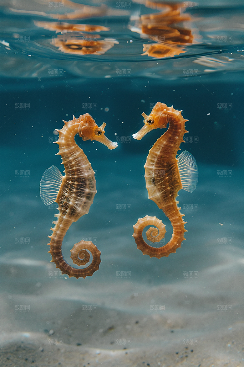 海马大海保护环境素材