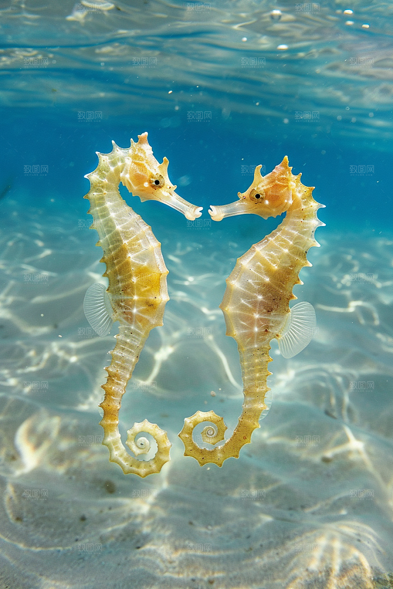 海马珊瑚礁生态素材