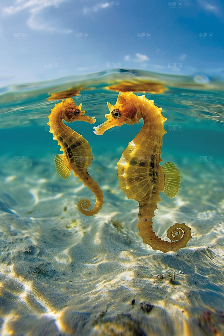 海马保护动物海底素材