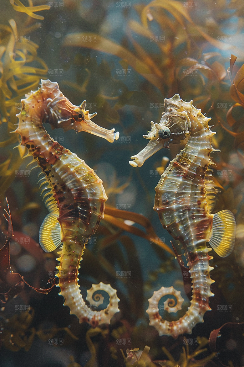 海马海洋生物珊瑚礁素材