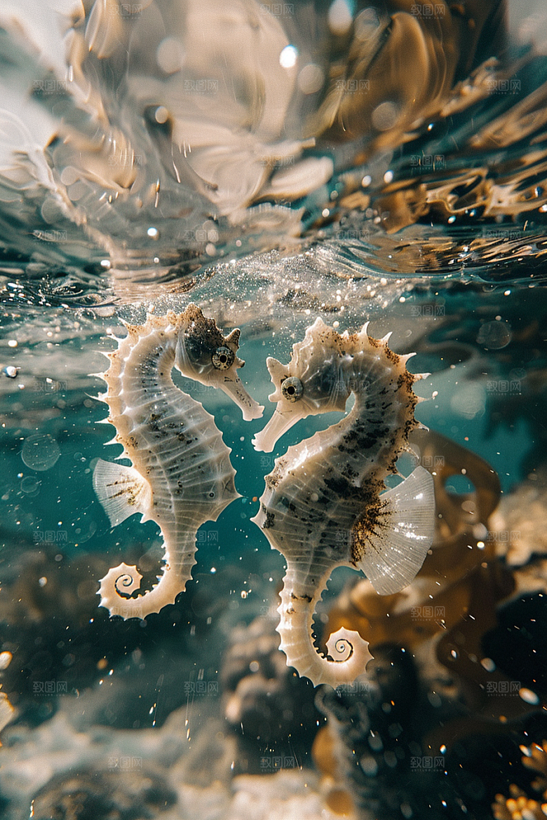 海马自然珊瑚礁素材