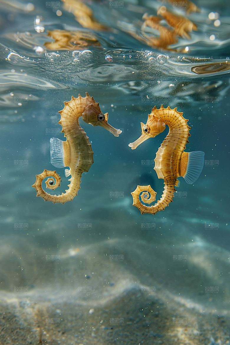 海马珊瑚礁海底素材
