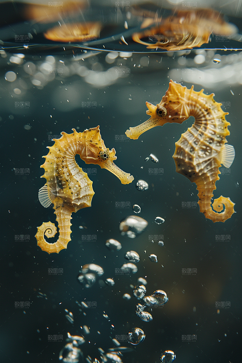 海马保护动物珊瑚礁素材