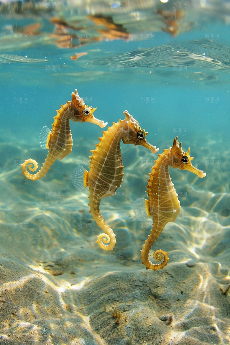 海马海洋生物珊瑚礁素材