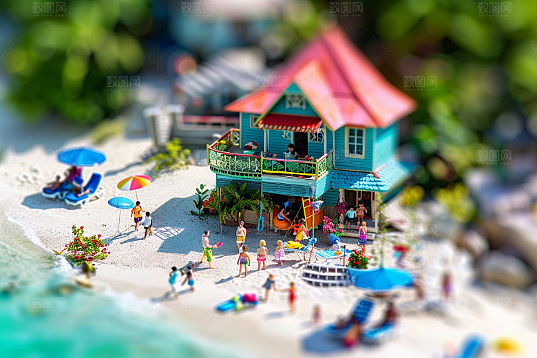 C4D海滩立体自然模型
