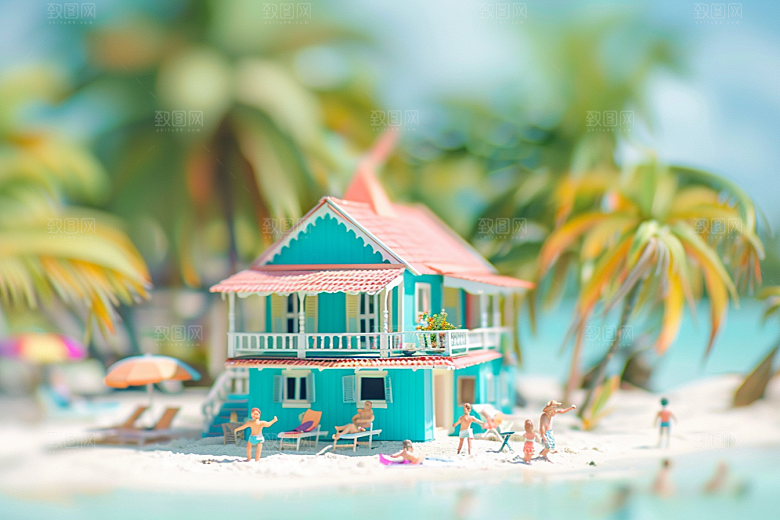C4D海滩高清风光模型