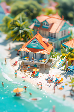 海滩夏日3D模型