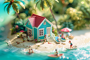 海滩3D沙滩模型