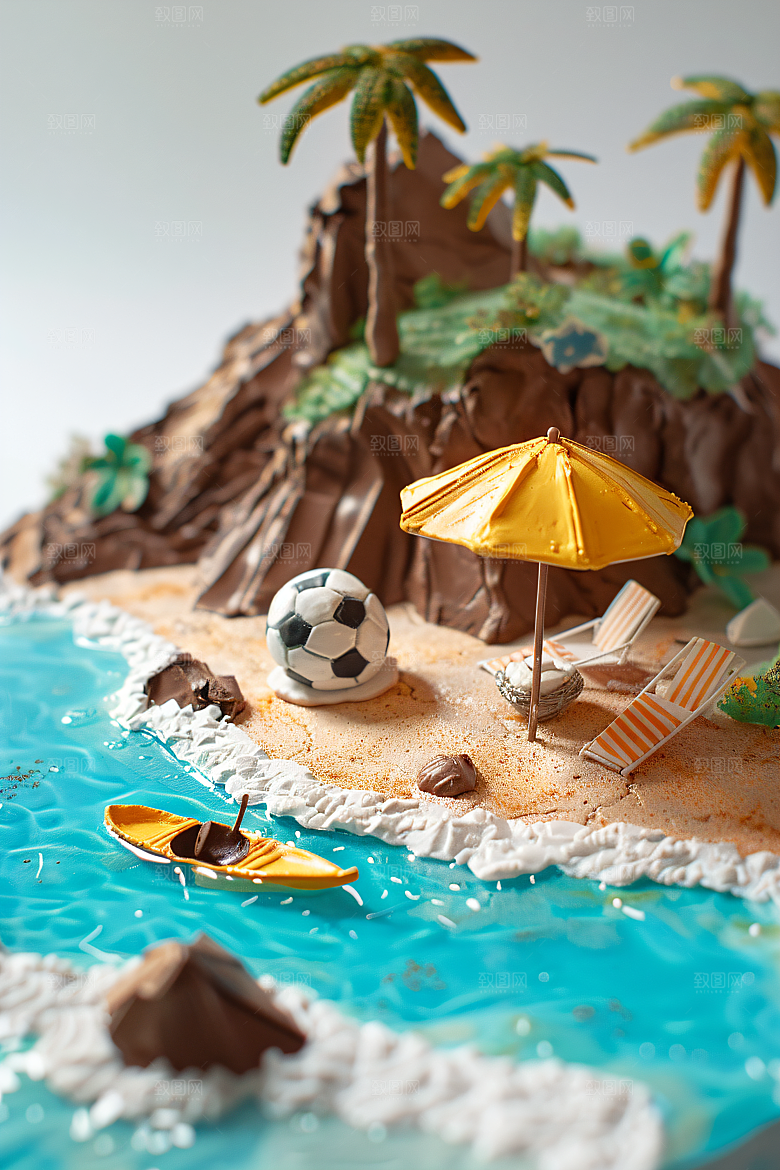 海滩夏季高清模型