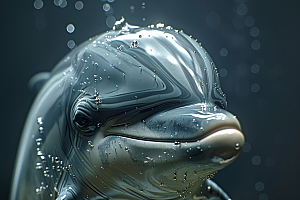 海豚保护动物动物素材