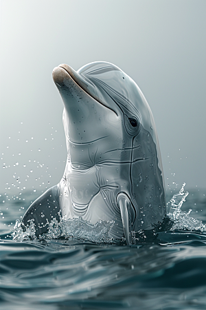 海豚动物游泳素材