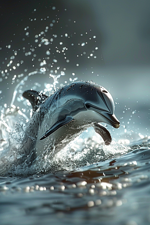 海豚哺乳动物保护动物素材
