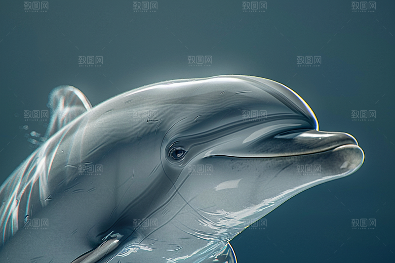 海豚保护动物游泳素材