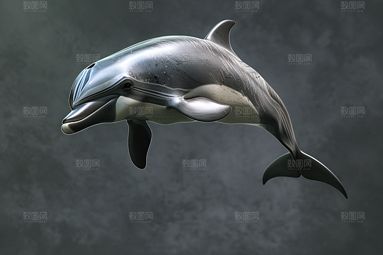 海豚海洋生物游泳素材