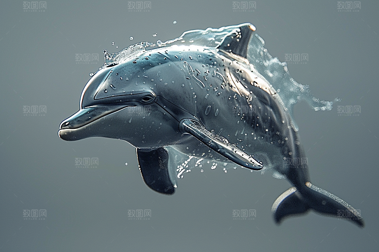 海豚动物游泳素材