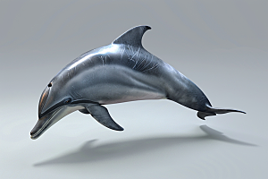 海豚游泳大海生灵素材