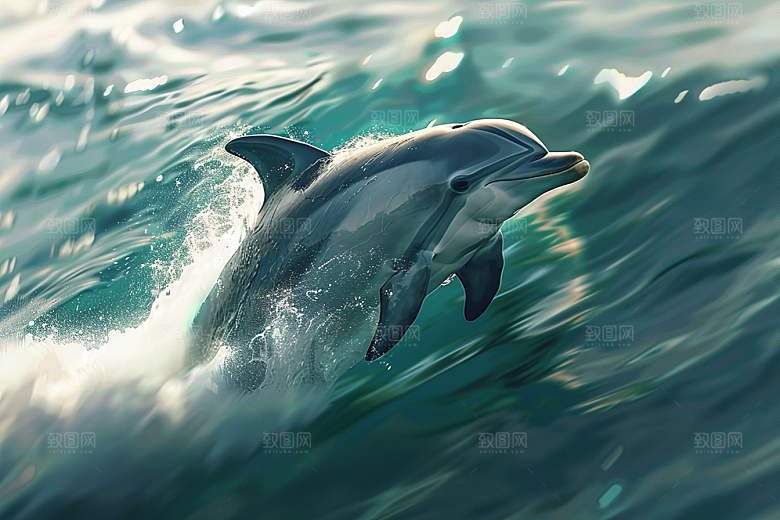 海豚海洋生物环保素材