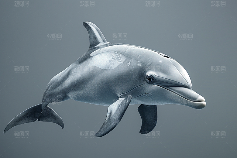 海豚游泳动物素材