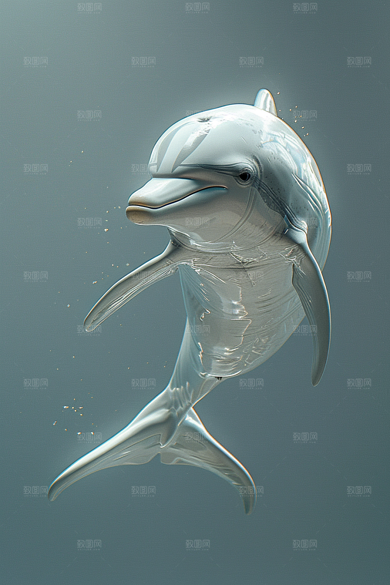 海豚海洋生物环保素材