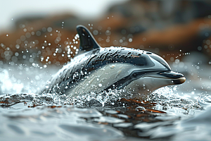 海豚保护动物高清素材