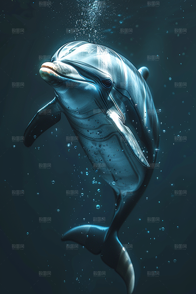 海豚海洋生物环保素材