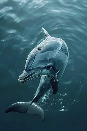 海豚游泳动物素材