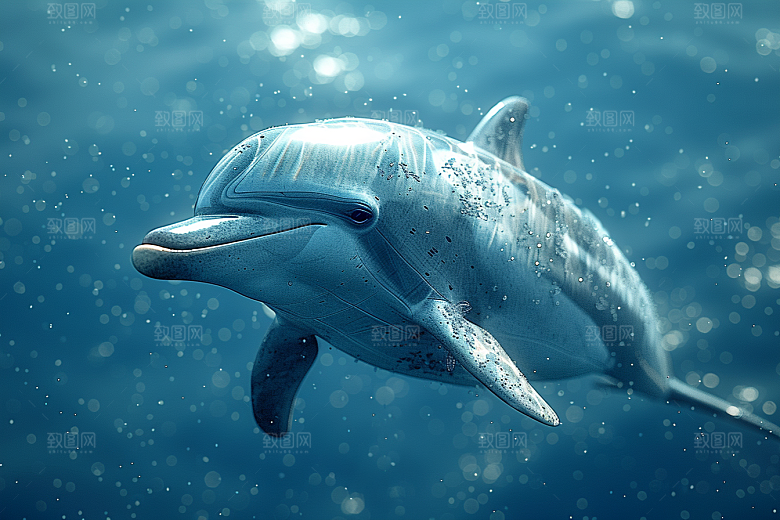 海豚海洋生物环保素材