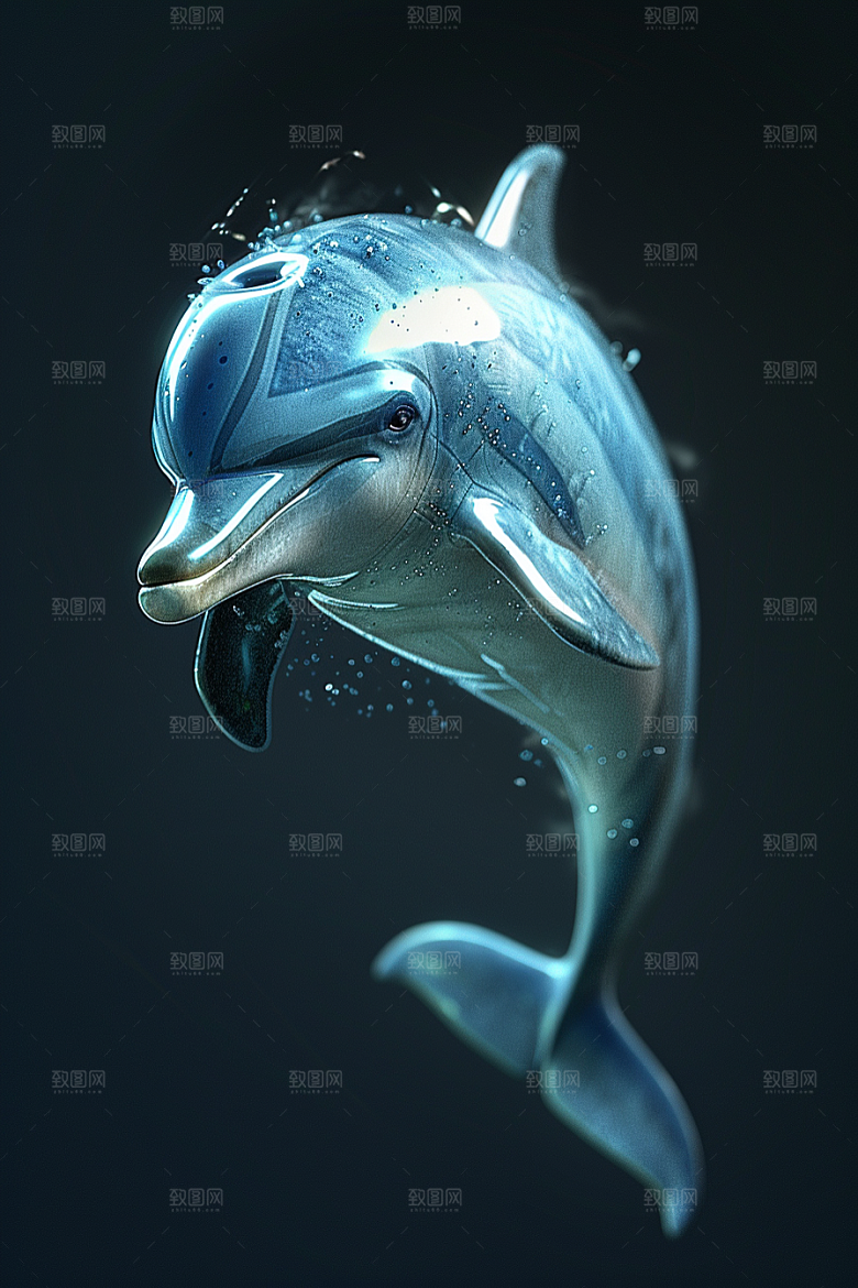 海豚环保游泳素材
