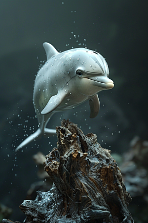 海豚大海生灵海洋生物素材