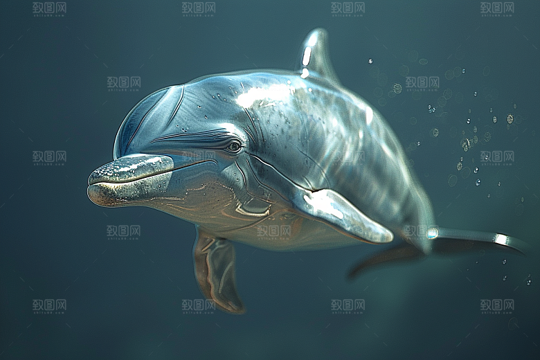 海豚游泳动物素材