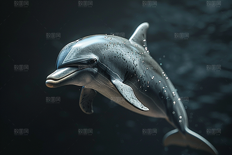 海豚游泳动物素材