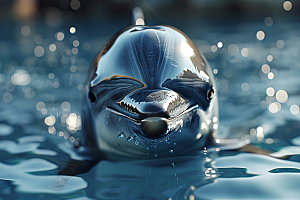 海豚游泳哺乳动物素材