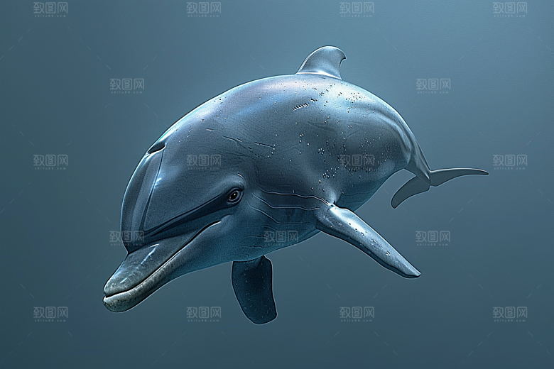 海豚游泳动物素材