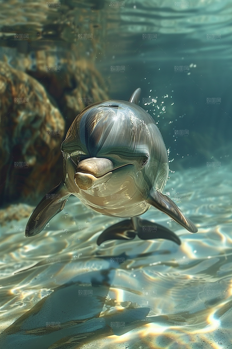海豚海洋生物环保素材